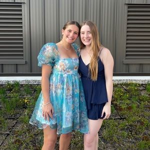 Navy Blue Formal Mini Dress!